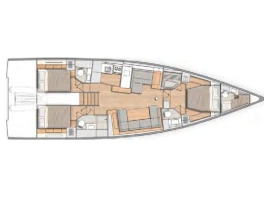 Sailboat Beneteau Oceanis 54 Boat design plan