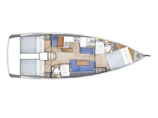 Sailboat  Sun Odyssey 410 /3cab Plan du bateau