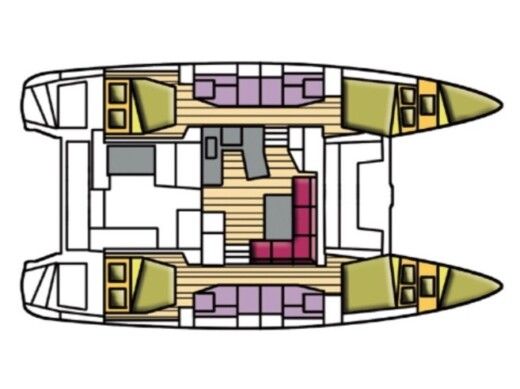 Catamaran Lagoon Lagoon 42 Boat layout