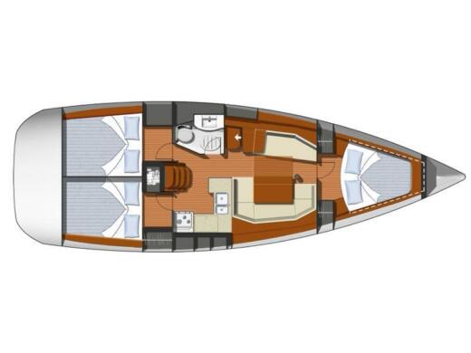 Sailboat Jeanneau Sun Odyssey 37 Plan du bateau