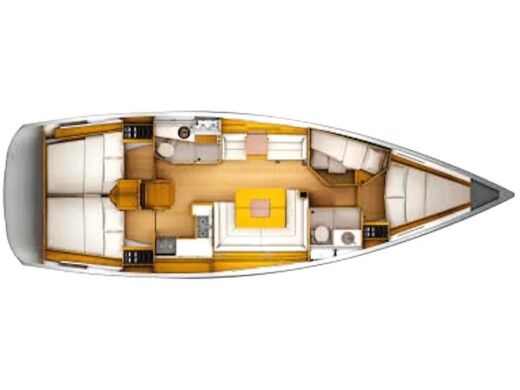 Sailboat  Sun Odyssey 449 Plano del barco