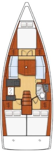 Sailboat Beneteau OCEANIS 38.1  GTE boat plan