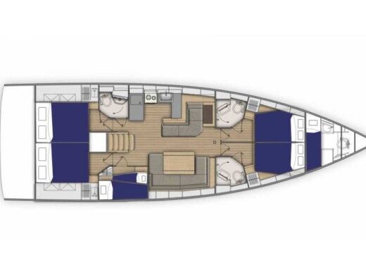 Sailboat Sunsail 51.1 boat plan