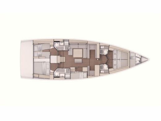 Sailboat  Dufour 530 Grand Large Atua Σχέδιο κάτοψης σκάφους