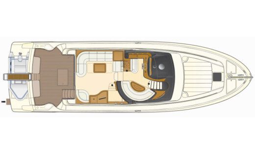 Motorboat Ferretti 591 boat plan