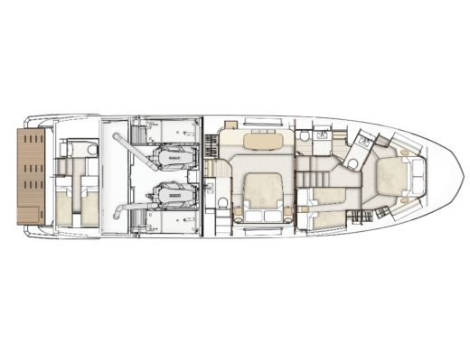 Motor Yacht  Azimut 60 boat plan