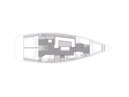 Sailboat Elan Impression 45.1 2022 Plattegrond van de boot