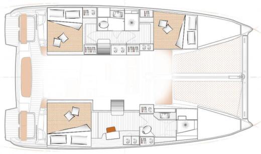 Catamaran Excess Excess 11 Boat layout