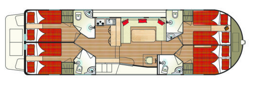 Houseboat Rendez vous fantasia Tip Top Plus Boat design plan