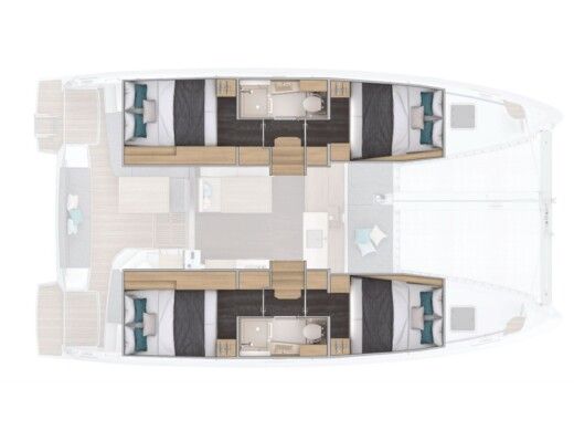 Catamaran  Lagoon 38 Boat design plan