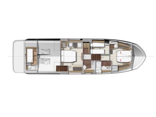 Motor Yacht Jeanneau Prestige 590 Fly boat plan