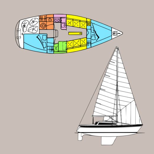 Sailboat Gibert Marine Gib sea 84 Boat layout