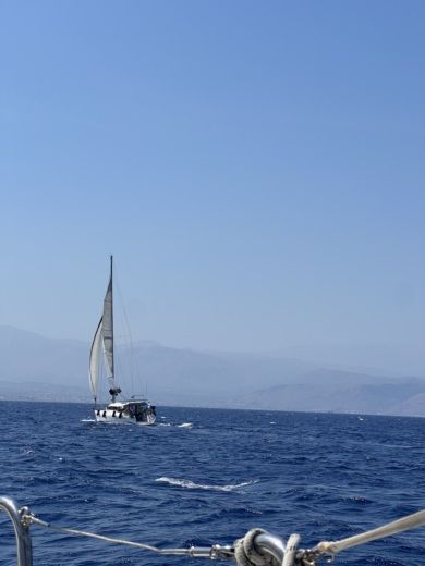Iraklio Sailboat HALF DAY PRIVATE ALL INCLUSIVE TRIP TO DIA ISLAND Elan Impression 434 alt tag text
