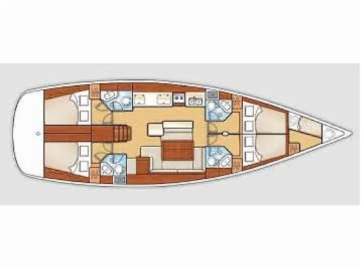 Sailboat BENETEAU OCEANIS 50 Plan du bateau