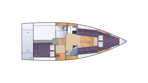 Sailboat Django 9.80 Boat layout