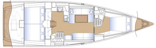 Sailboat Solaris 47 Boot Grundriss