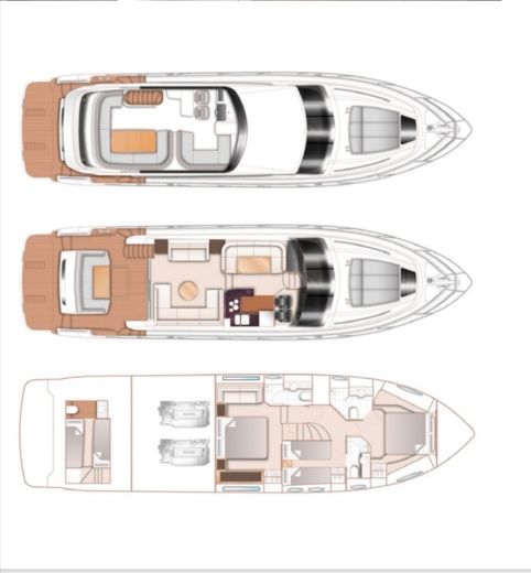 Motor Yacht Princess   60ft Princess   60ft Boat design plan