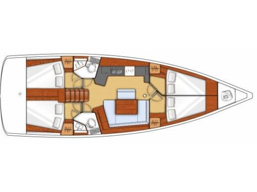 Sailboat Beneteau Oceanis 45 Plan du bateau