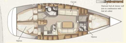 Sailboat HANSE 411 Boot Grundriss