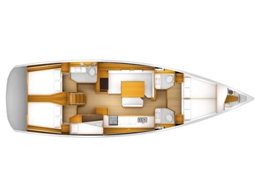 Sailboat Jeanneau Sun Odyssey 519 Planimetria della barca