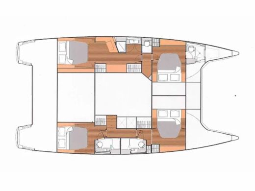 Catamaran  Saba 50 boat plan