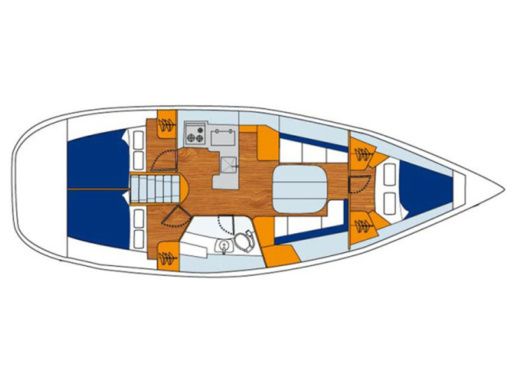 Sailboat BENETEAU Oceanis 373 Clipper Plan du bateau