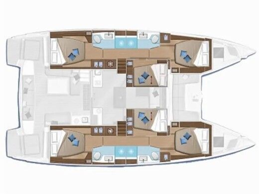 Catamaran  Lagoon 50  Plan du bateau