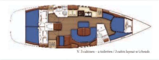 Sailboat Beneteau Oceanis 423 Boat layout
