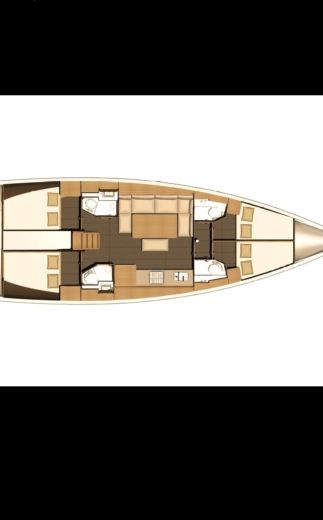 Sailboat Dufour Dufour 460 Gl Plattegrond van de boot