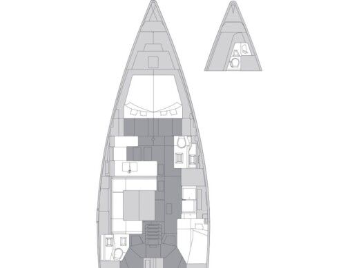 Sailboat  Elan Impression 50.1 Plattegrond van de boot