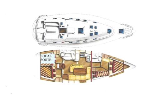 Sailboat DUFOUR Gibert Marine Gib sea 43 Plan du bateau