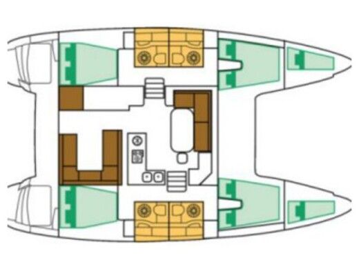 Catamaran Lagoon Lagoon 400 S2 Plan du bateau