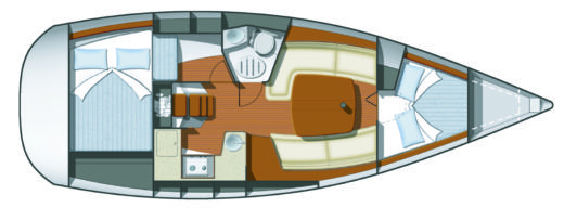 Sailboat Jeanneau Sun Odyssey 32i boat plan