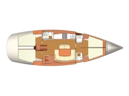 Sailboat DUFOUR 455 GL Plano del barco