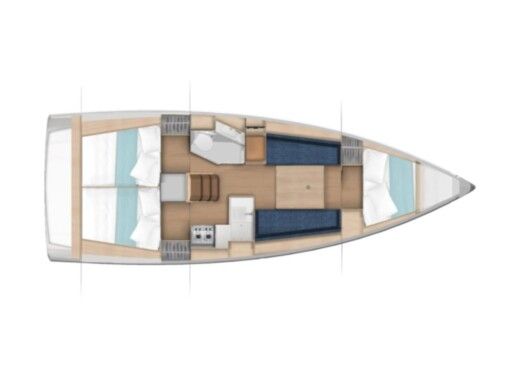Sailboat  Sun Odyssey 350 Σχέδιο κάτοψης σκάφους