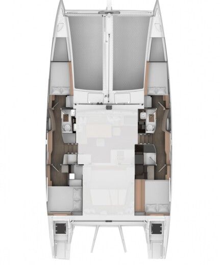 Catamaran Outremer 51 Boot Grundriss