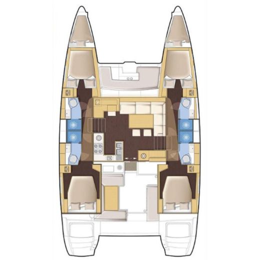 Catamaran Lagoon 450 F Boat layout