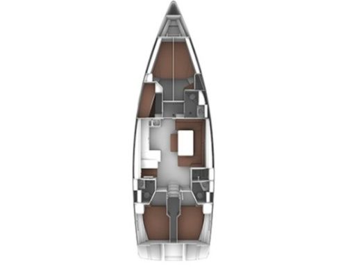 Sailboat  Bavaria Cruiser 51 Boot Grundriss