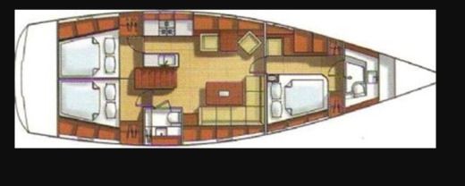 Sailboat Hanse 461 Boat layout