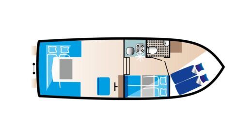 Houseboat Almeria 850 (HMR) boat plan