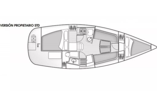 Sailboat RO 450 Boot Grundriss