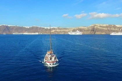 Verhuur Zeilboot Traditional Greek Kaiki -Trechandiri Thera