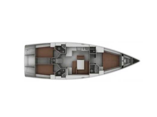Sailboat  Bavaria 45 Cruiser 3 cabins Plan du bateau