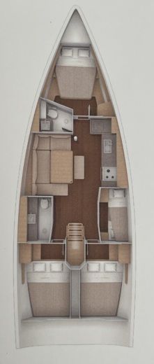 Sailboat Dufour Dufour 430 Grand Large boat plan