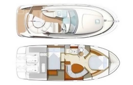 Motorboat Jeanneau PRESTIGE 34 Planimetria della barca
