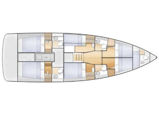 Sailboat  Sun Loft 47 Plan du bateau