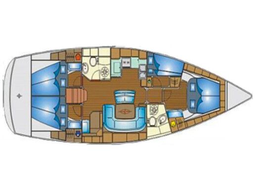Sailboat BAVARIA 46 Boat layout
