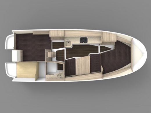 Motorboat  Nexus Revo 870 Prestige+ /2cab Plano del barco
