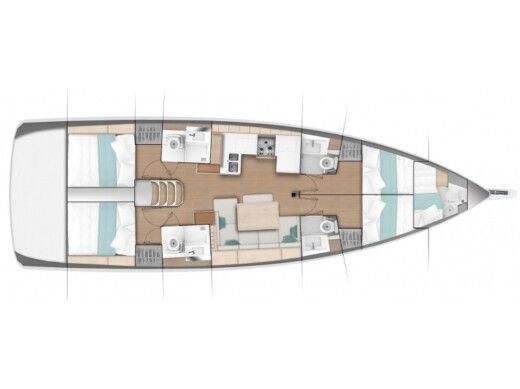 Sailboat Jeanneau Sun Odyssey 490 Boat layout