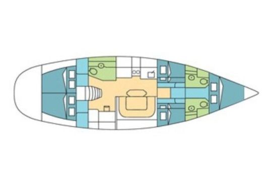 Sailboat Poncin Harmony 52 Plan du bateau